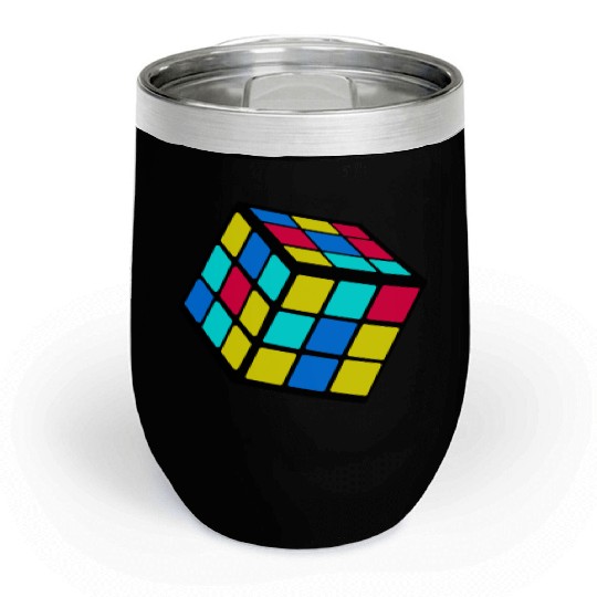 90s 80 Trendy Nostalgia Cube Chill Wine Tumblers