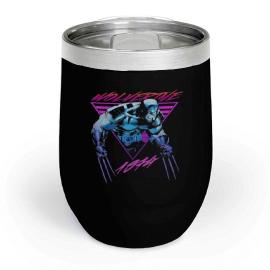 M-a-r-v-e-l W-o-l-verine Neon Retro Logan Graphic Chill Wine Tumblers