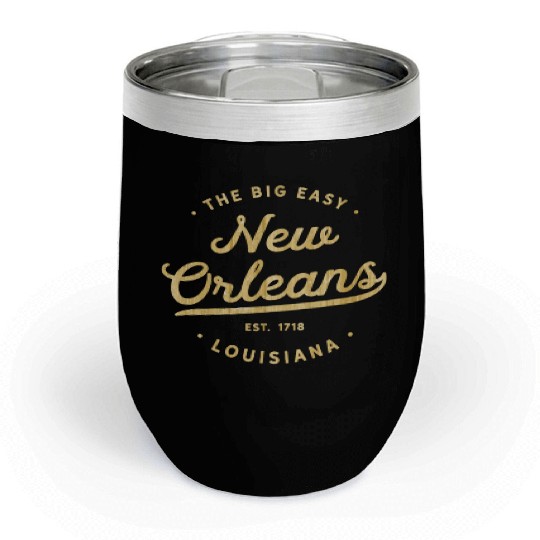 New Orleans Classic Woodgrain The Big Easy Nola Us Chill Wine Tumblers