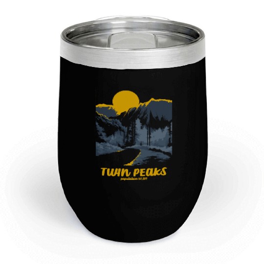 Twin Peaks Welcome To Twin Peaks Poster Chill Wine Tumblers