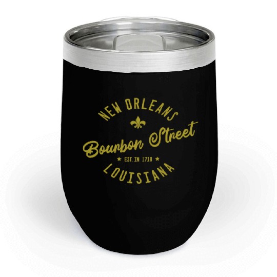 New Orleans Bourbon Street Jazz Chill Wine Tumblers