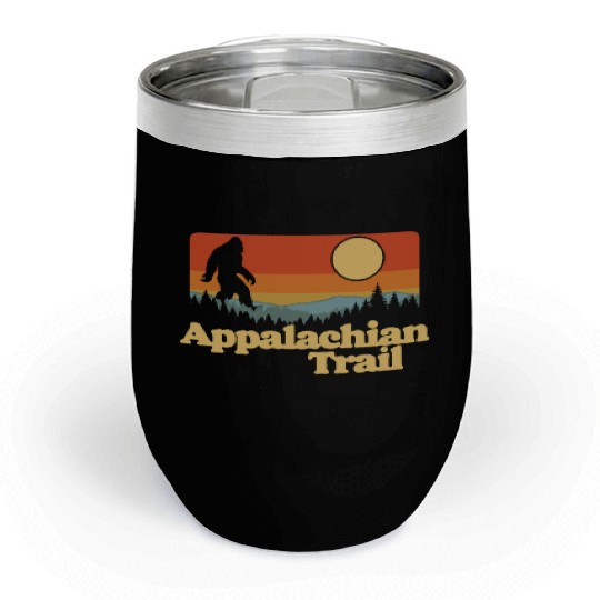 Appalachian Trail Bigfoot Outdoor Lover Vintage 80 Chill Wine Tumblers