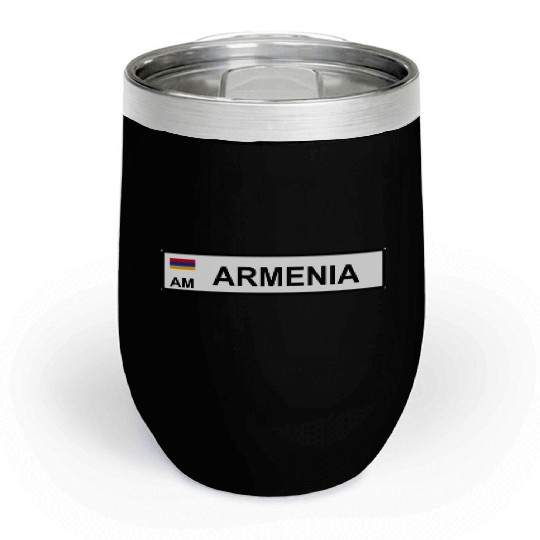 Realistic Armenia License Plate Sticker Chill Wine Tumblers