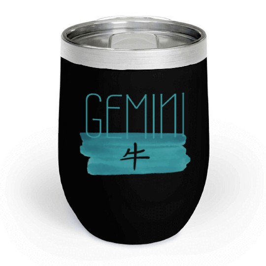 GEMINI OX AESTHETIC ZODIAC Chill Wine Tumblers
