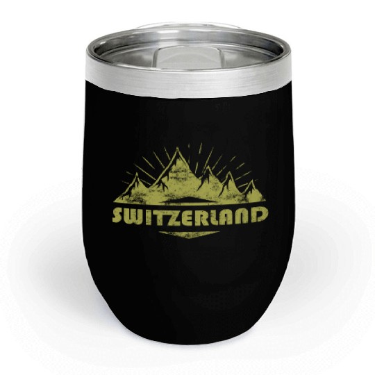 Swiss Mountains And Alps Switzerland Chill Wine Tumblers
