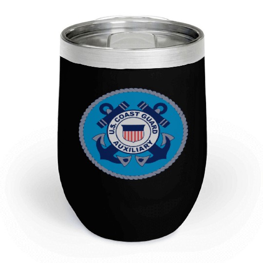 Us Coast Guard Auxiliary Homeland Security Patch Chill Wine Tumblers