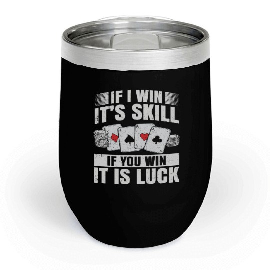 Poker Hands Chill Wine Tumblers Casino Blackjack Poker Case