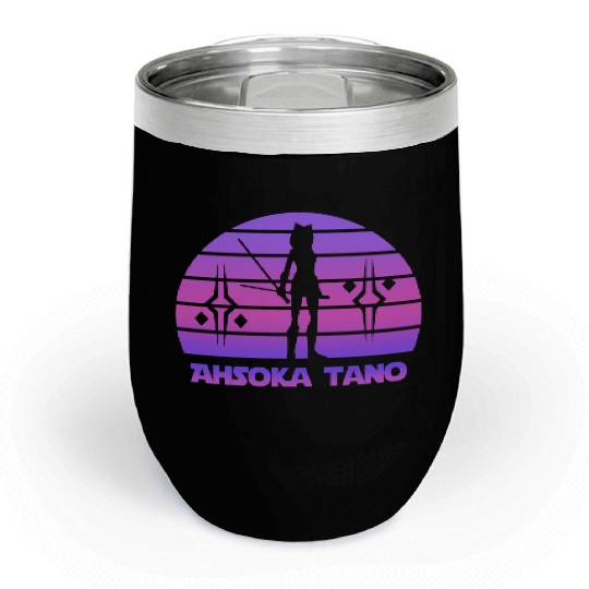 Ahsoka tano - Synthwave Chill Wine Tumblers