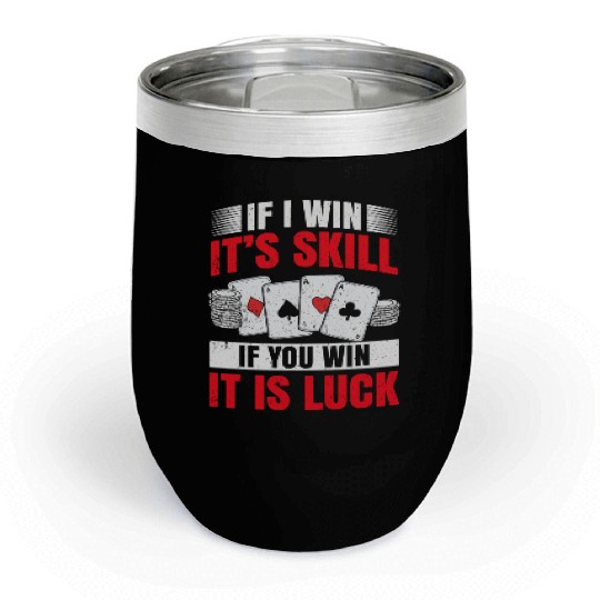 Poker Blackjack Cards Royal Flush Gambling Casino Chill Wine Tumblers