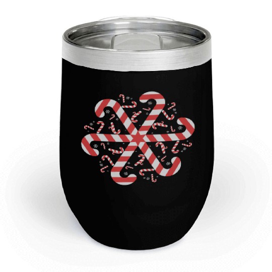 Candy Cane Gift Snowflake Candy Cane Christmas Chill Wine Tumblers