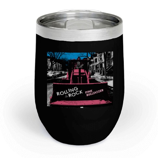 Pink Bulldozer / Rolling Rock Chill Wine Tumblers