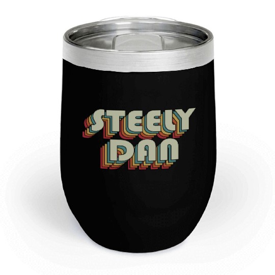 Steely Dan | Unique Retro Faded-Style Typography Chill Wine Tumblers