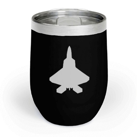 F 22 Raptor Fighter Jet Chill Wine Tumblers