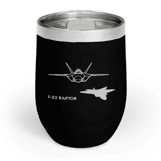 Lockheed Martin F-22 Raptor Chill Wine Tumblers