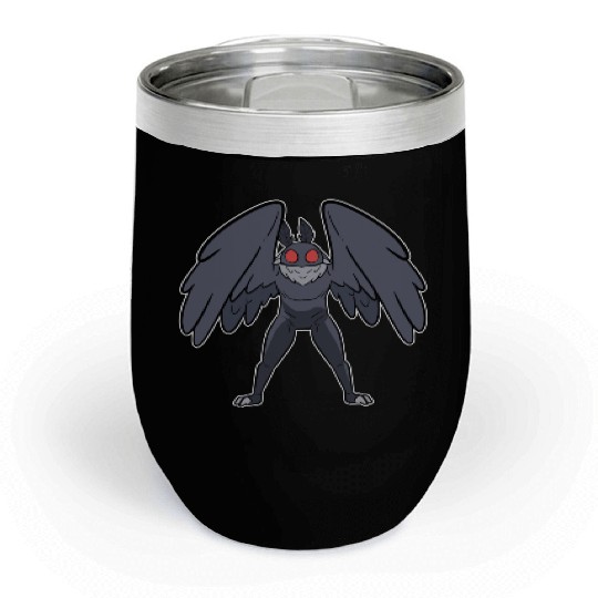 Mothman Mythical Creatures Folklore Cryptid Chill Wine Tumblers