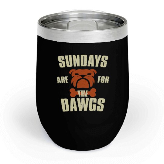 Sundays are for the dogs Cleveland Ohio Chill Wine Tumblers