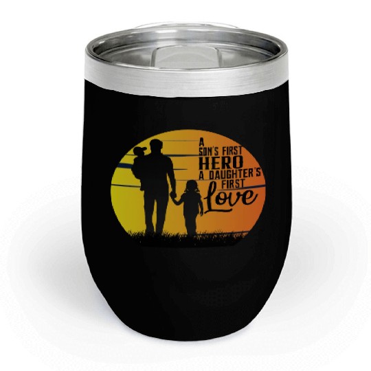 BEST DAD/FATHER relationship with SON & DAUGHTER Chill Wine Tumblers