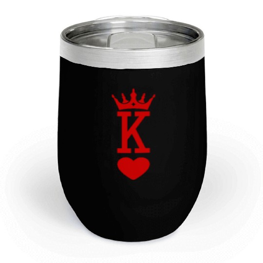 King of Hearts King Queen Couple Halloween Costume Chill Wine Tumblers