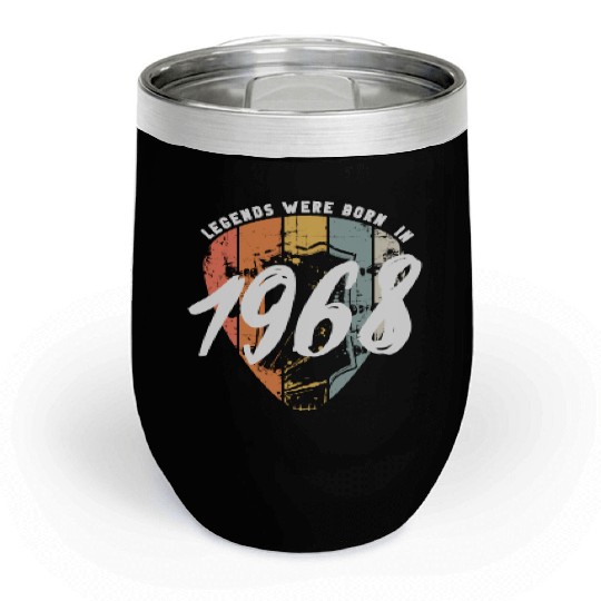 1968 Birthday Guitar Guitarist Chill Wine Tumblers