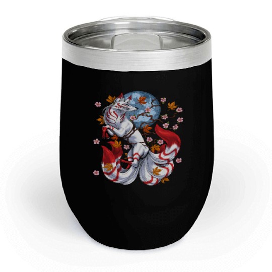 Japanese Fox Kitsune Chill Wine Tumblers