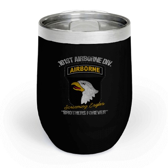 101st Airborne Division US Army Veteran Chill Wine Tumblers