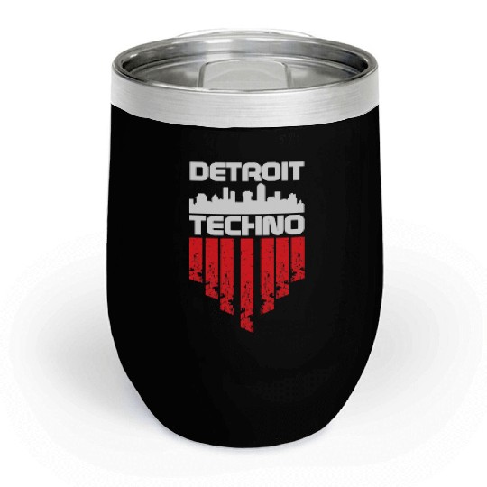 Detroit Techno House Music Festival Dance Love Chill Wine Tumblers