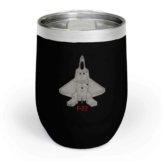 F 22 Raptor Chill Wine Tumblers