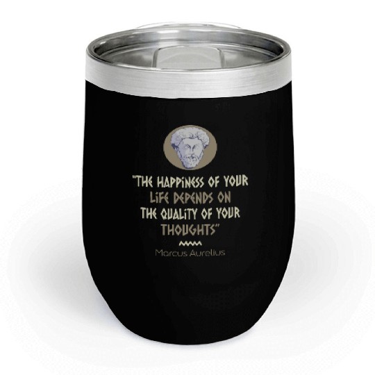 Stoicism Philosophy Marcus Aurelius Quote Chill Wine Tumblers