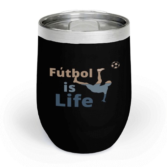 Football is life Chill Wine Tumblers