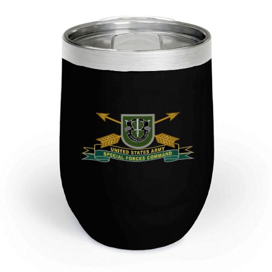 Army US Army Special Forces Command Flash Chill Wine Tumblers