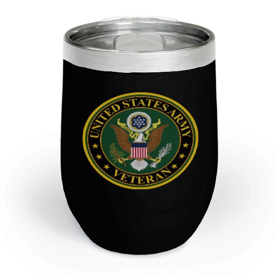 Army US Army Veteran Chill Wine Tumblers