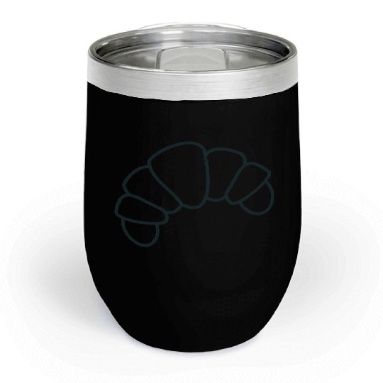Irregular croissant outline cute food Chill Wine Tumblers