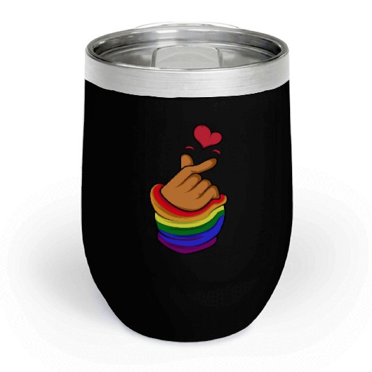 LGBT Korean Heart Transgender Gift Chill Wine Tumblers