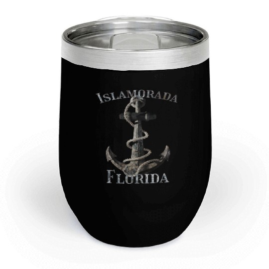 Islamorada Florida Keys Nautical Anchor Sailing Chill Wine Tumblers