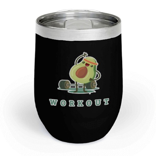 Avocado Workout Chill Wine Tumblers
