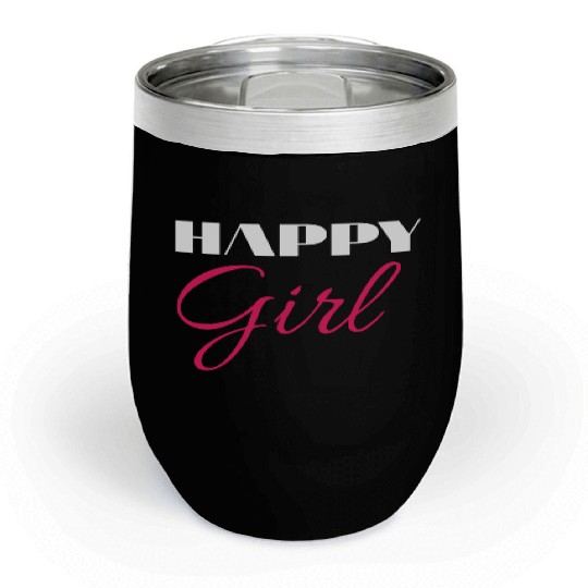 Happy girl Chill Wine Tumblers
