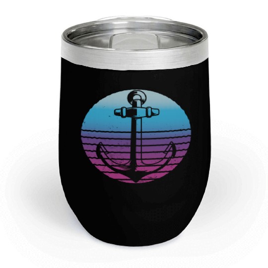 Funny Anchor Sailing Sea Captain Sailor Fun Lovers Chill Wine Tumblers
