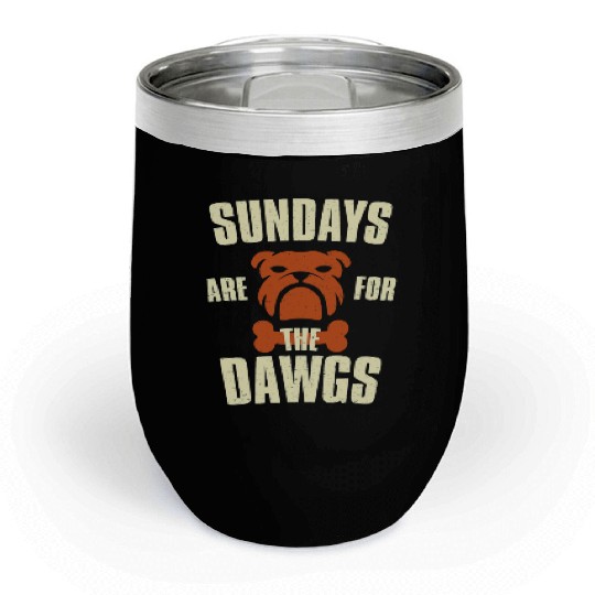 Sundays are for the dogs Cleveland Ohio Chill Wine Tumblers