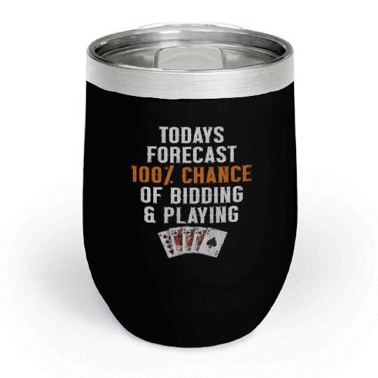 Bridge Design for a Bridge Player Chill Wine Tumblers