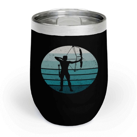 Archery Bow Archer Retro Vintage Chill Wine Tumblers