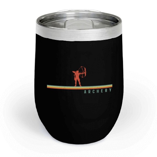 Archery Bow Archer Retro Vintage Chill Wine Tumblers