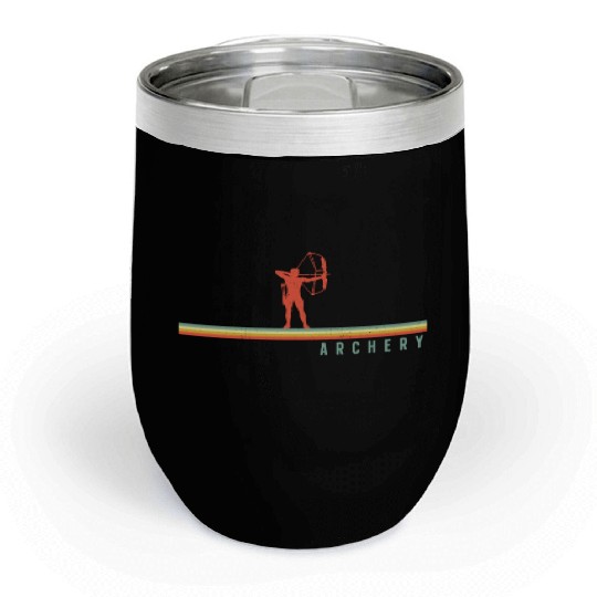 Archery Bow Archer Retro Vintage Chill Wine Tumblers
