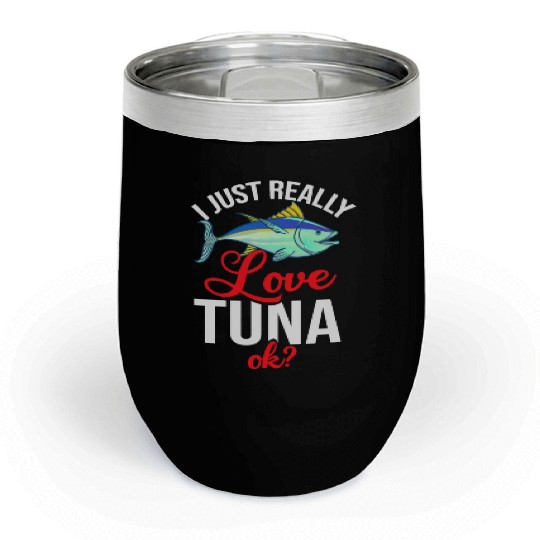 Red Tuna Fish Bluefin Fishing Salad Chill Wine Tumblers