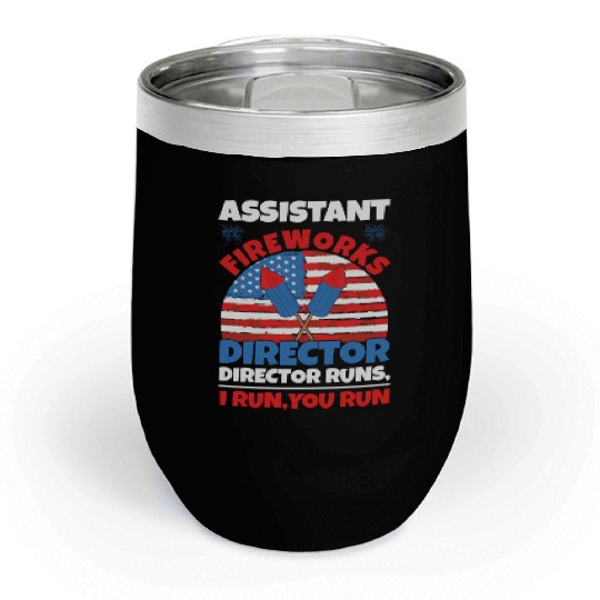 America American Fireworks Director 4th Of July Chill Wine Tumblers