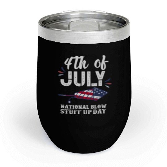 July 4th National Fireworks Day Chill Wine Tumblers