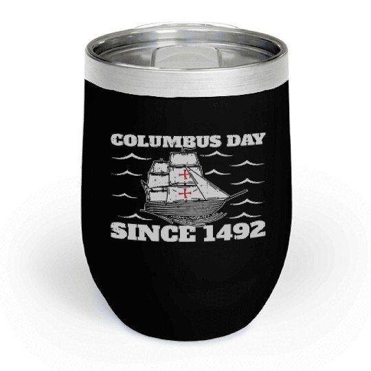 Columbus Day Italian Pride Chill Wine Tumblers