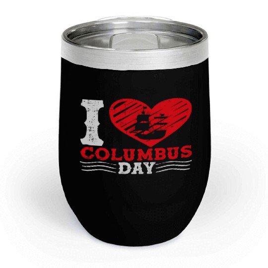 Columbus Day Italian Pride Chill Wine Tumblers