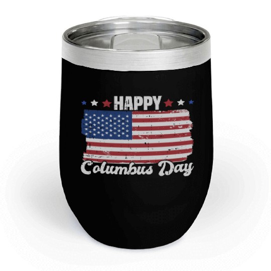 Columbus Day Italian Pride Chill Wine Tumblers