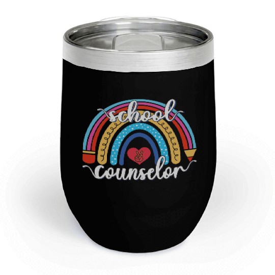 School Counselor, School Guidance Appreciation Chill Wine Tumblers