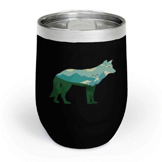 Mountain Wolf Chill Wine Tumblers